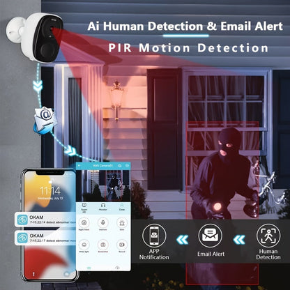 Wireless Solar Security Camera Outdoor with Night Vision