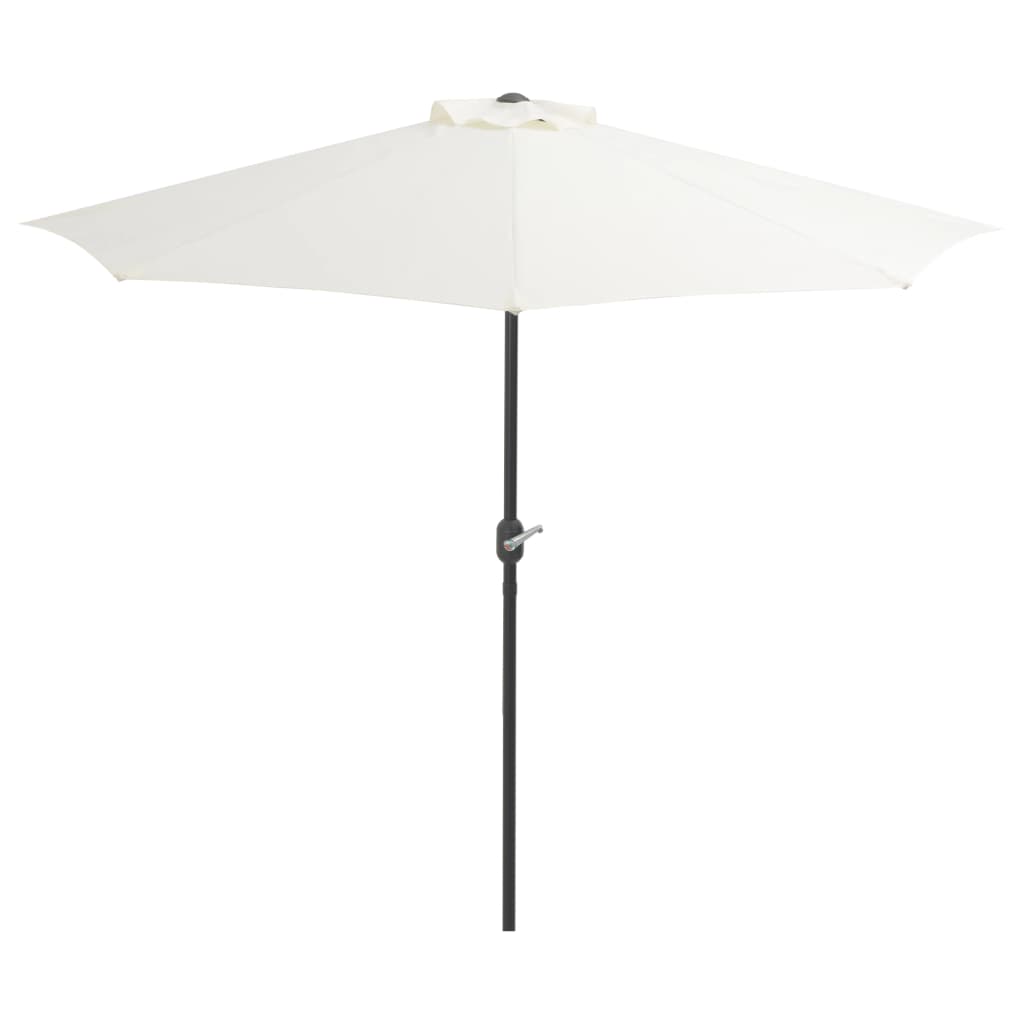 Half Umbrella with Aluminium Pole Sand 270x135 cm